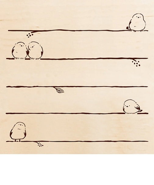 ビバリー　いろどりはんこ　TSWー155　シマエナガ　ひとやすみ