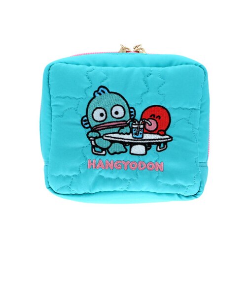 サンスター文具　ハンギョドン　キルティングポーチ　グリーン