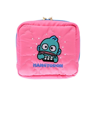 サンスター文具　ハンギョドン　キルティングポーチ　ピンク