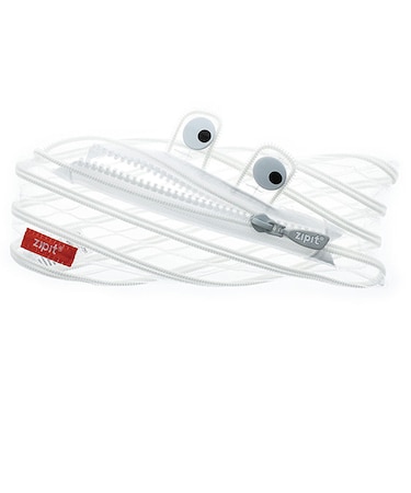 ジップイット（ZIPIT）　クリアモンスターポーチ　ホワイト