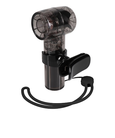 オウルテック（Owltech）　ジェットハンディファン　日傘クリップ付き　クリアブラック