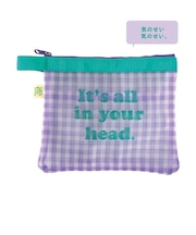 リュリュ（RYU-RYU）　チアミーアップ　メッシュポーチ　L　CMPL－02　ギンガムパープル