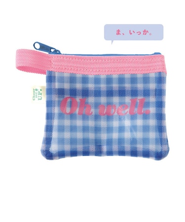 リュリュ（RYU-RYU）　チアミーアップ　メッシュポーチ　S　CMPS－04　ギンガムブルー