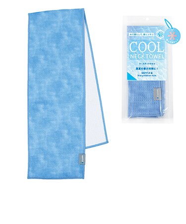 コアブルー　ワッフル　ネッククールタオル　オーシャン