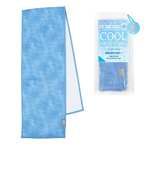 コアブルー　ワッフル　ネッククールタオル　オーシャン