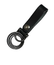 スイング　レザーベルトシャックル　3連リングキー　ブラック