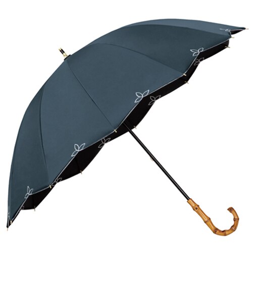 ダブリュピーシー（Wpc.）　ウーボ（UVO）　12本骨　刺繍スカラップ　ブルーグレー