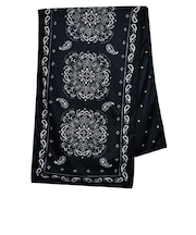 現代百貨　UVカット＆抗菌加工　クールタオル　PAISLEY　BLACK