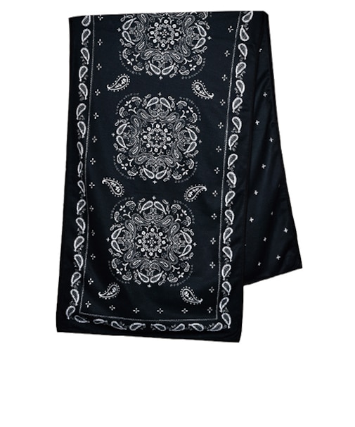 現代百貨　UVカット＆抗菌加工　クールタオル　PAISLEY　BLACK