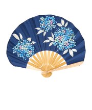 山二　婦人布扇子　あじさい　1027　紺