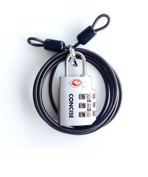 CO　ワイヤー付　TSAロック　TL－06TW　シルバー