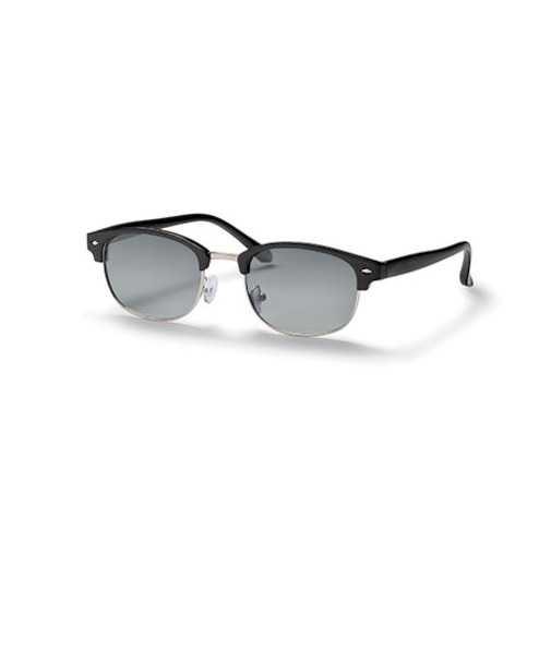 ハンズオリジナル　偏光レンズ　ファッショングラス　ブロウ　SBPSーf028　ブラック＆シルバー