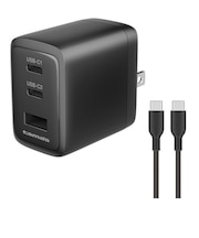 多摩電子工業　PD45W　コンセントチャージャーC2＋A　CtoCケーブル付き　ブラック