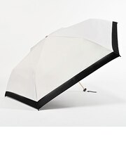 カリス（CHARIS）　晴雨兼用　CUDA　ブラックラメテープ折傘　522004CU　アイボリー