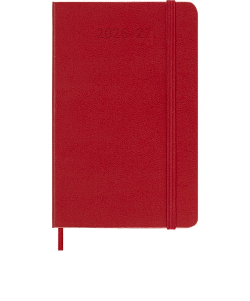 【2026年7月始まり】　モレスキン（MOLESKINE）　18ヶ月クラシックダイアリー　ハードカバー　ポケットサイズ　ウィークリーレフト　スカーレットレッド　