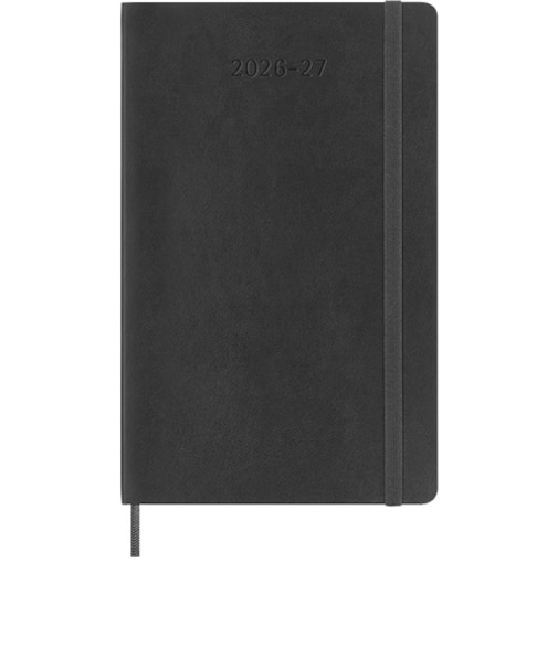【2026年7月始まり】　モレスキン（MOLESKINE）　18ヶ月クラシックダイアリー　ソフトカバー　ラージサイズ　ウィークリーレフト　ブラック　月曜始まり
