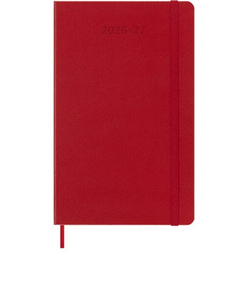 【2026年7月始まり】　モレスキン（MOLESKINE）　18ヶ月クラシックダイアリー　ハードカバー　ラージサイズ　ウィークリーレフト　スカーレットレッド　月