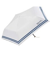 カリス（CHARIS）　晴雨兼用折りたたみ日傘　SuperShine　プレッピーボーダー　525003　ネイビー