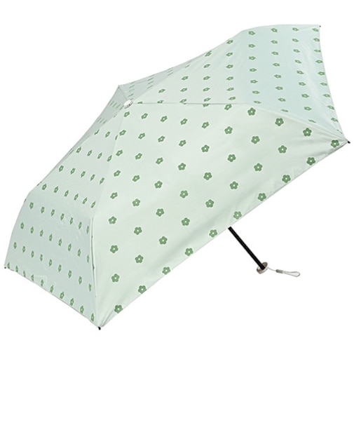 カリス（CHARIS）　晴雨兼用折りたたみ日傘　UG　おはな　　521005　グリーン