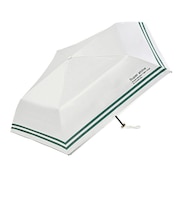 カリス（CHARIS）　晴雨兼用折りたたみ日傘　SuperShine　プレッピーボーダー　525003　グリーン