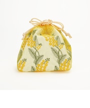 近沢レース店　ミモザチュール　巾着ポーチS　イエロー