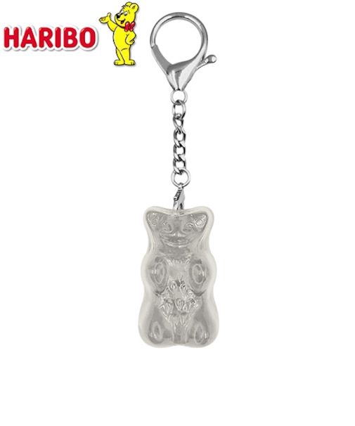 ハリボー（HARIBO）　グミベア　クリアキーホルダー　グレー
