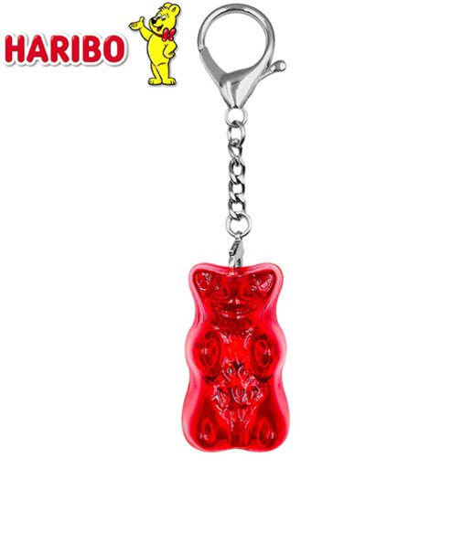 ハリボー（HARIBO）　グミベア　クリアキーホルダー　レッド