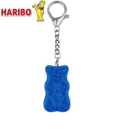 ハリボー（HARIBO）　グミベア　クリアキーホルダー　ブルー