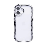 【iPhone17】　ハミィ（Hamee）　iFace　BeBling　Wave　クリアケース　シルバー