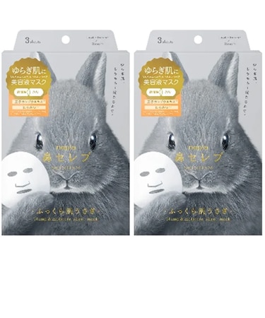 【お買い得】　ネピア　鼻セレブ　SKINLISM　ふっくら肌うさぎ　美容液マスク　3枚入りセット　【ネットストア限定】