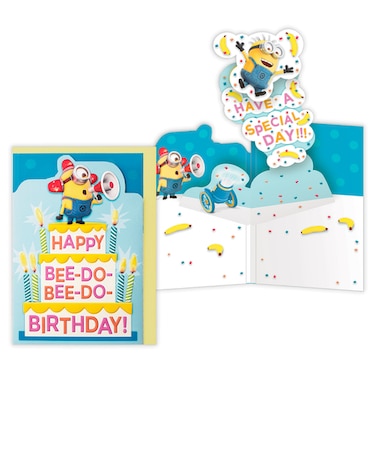 ホールマーク（Hallmark）　誕生お祝い　立体オルゴールカード　852443　ミニオン/サイレン