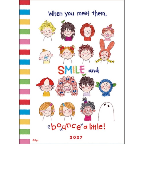 【2027年1月始まり】　グリーティングライフ　ココちゃん/サカモトリョウ手帳　ソフトカバー　B6　ウィークリーライト　CD-1431-RY　フレンズ　月曜始ま