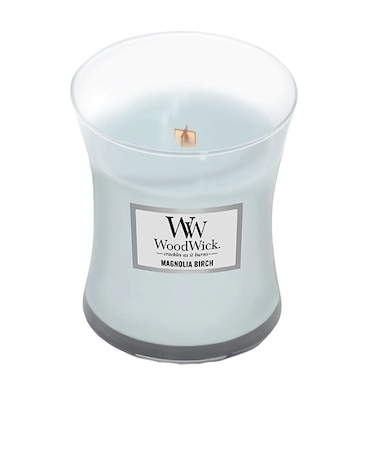 カメヤマ　WoodWick　ジャーキャンドル　M　マグノリアバーチ