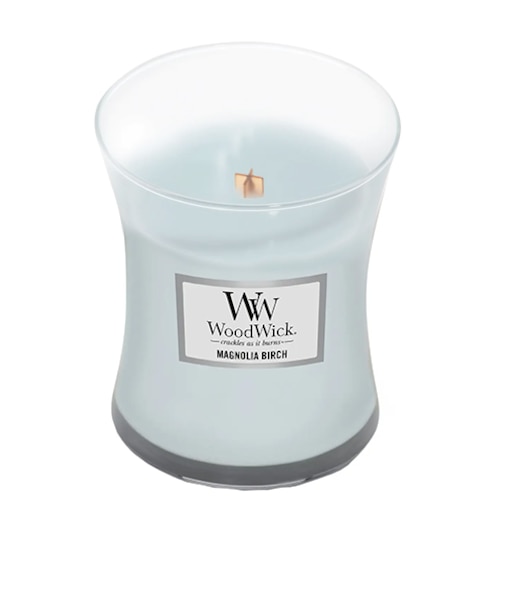 カメヤマ　WoodWick　ジャーキャンドル　M　マグノリアバーチ