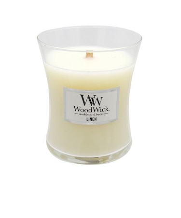 カメヤマ　WoodWick　ジャーキャンドル　M　リネン