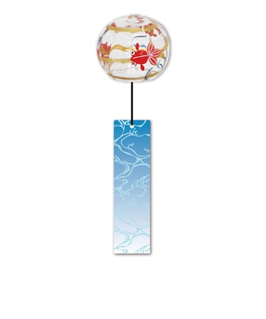 木之本漆器店　ぎやまん風鈴　渦巻金魚　R346