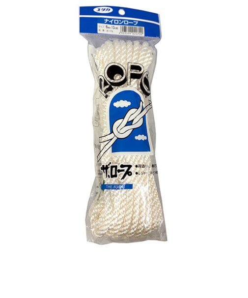 ユタカメイク　ザ・ロープ（THE　ROPE）　ナイロンロープ　3ツ打　6mm×10m　A－73