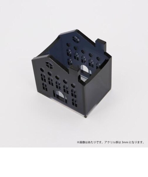 コマモノラボ（Komamono　Lab）　街並みスタンプフレーム　クリアスタンプ付き　L　KO631001　ブラック