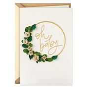 ホールマーク（Hallmark）　輸入カード　Signature　赤ちゃん誕生お祝い　821418　Baby　Wreath