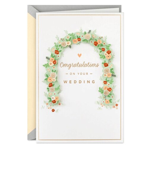 ホールマーク（Hallmark）　輸入カード　Signature　結婚お祝い　821517　Wedding　Floral　Arbor