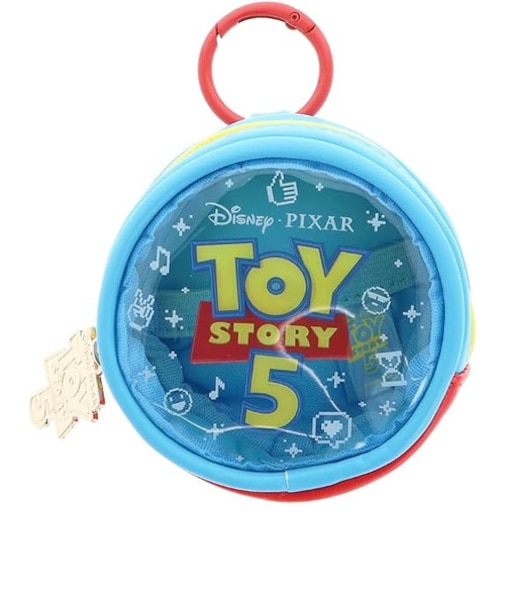 サンスター文具　TOY　STORY　5　カラビナ付きミニクリアポーチ　ロゴ