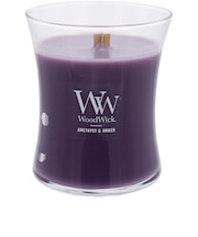 カメヤマ WoodWick ジャーキャンドル M アメジスト&アンバー