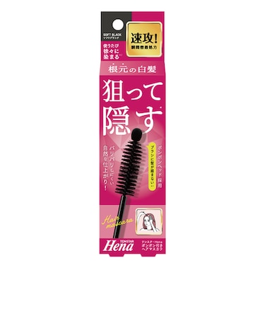 テンスター（TENSTAR）　ヘナ（Hena）　ポンポンヘアマスカラ　ソフトブラック