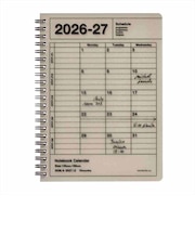 【2026年9月始まり】 マークス(MARK'S) ノートブックカレンダー S 縦型 マンスリーブロック 27ADR-NB11-BE スモーキーベージュ 月曜始