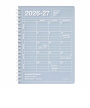 【2026年9月始まり】　マークス（MARK'S）　ノートブックカレンダー　S　縦型　マンスリーブロック　27ADR-NB11-CBL　チョークブルー　月曜始ま