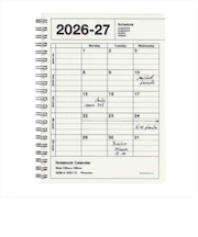 【2026年9月始まり】 マークス(MARK'S) ノートブックカレンダー S 縦型 マンスリーブロック 27ADR-NB11-WH ホワイト 月曜始まり