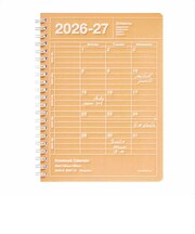 【2026年9月始まり】 マークス(MARK'S) ノートブックカレンダー S 縦型 マンスリーブロック 27ADR-NB11-OR マンダリンオレンジ 月曜始