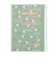 【2026年12月始まり】　マークス（MARK'S）　ストレージイット　干支　A5　マンスリーブロック+ノート　27WDR-H04-MI　ミント　月曜始まり