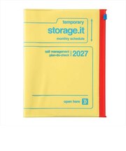 【2026年12月始まり】 マークス(MARK'S) ストレージイット ビビッド A5 マンスリーブロック+ノート 27WDR-H03-YE イエロー 月曜始ま