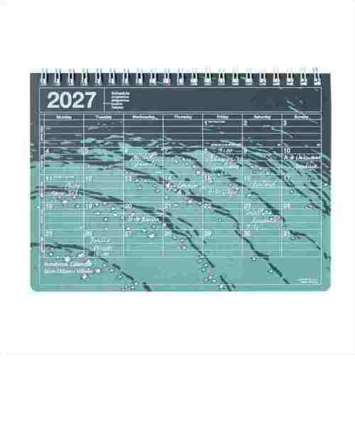 【2027年1月始まり】　マークス（MARK'S）　ノートブックカレンダー　S　5dock　マンスリーブロック　27WDR-NB5-MI　ミント　月曜始まり